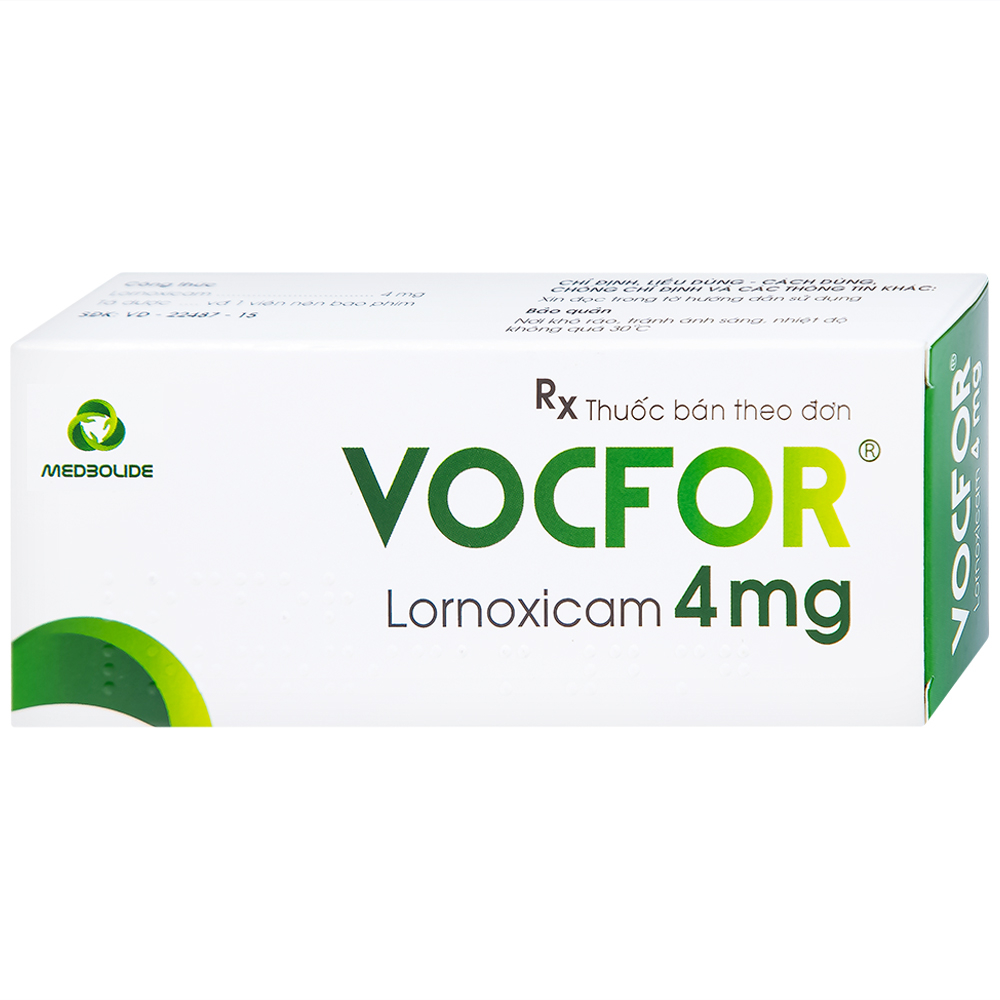 Hình ảnh Thuốc Vocfor 4mg Medisun điều trị đau sau phẫu thuật (3 vỉ x 10 viên)