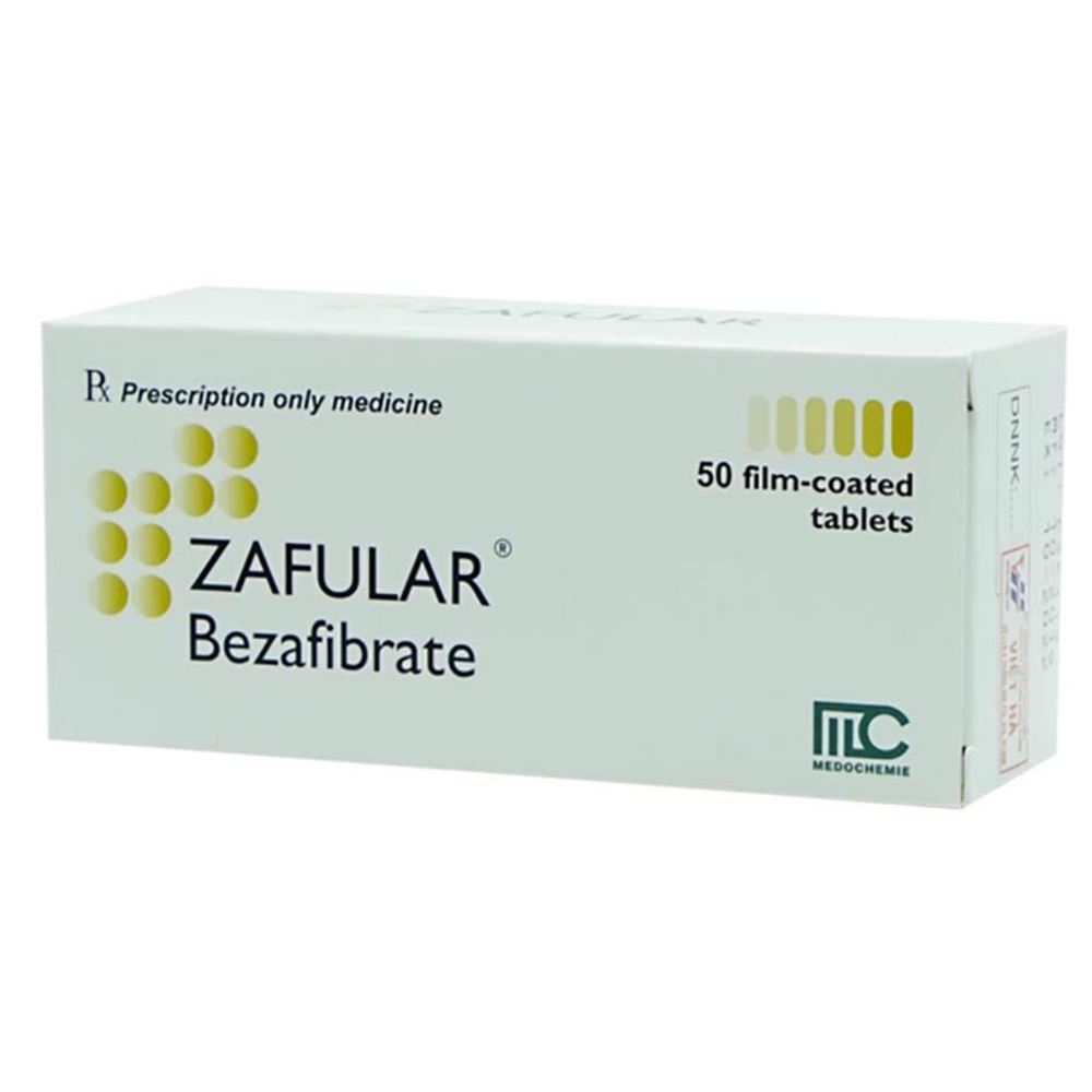 Hình ảnh Thuốc Zafular Medochemie điều trị tăng triglyceride máu, tăng lipid máu hỗn hợp (5 vỉ x 10 viên)
