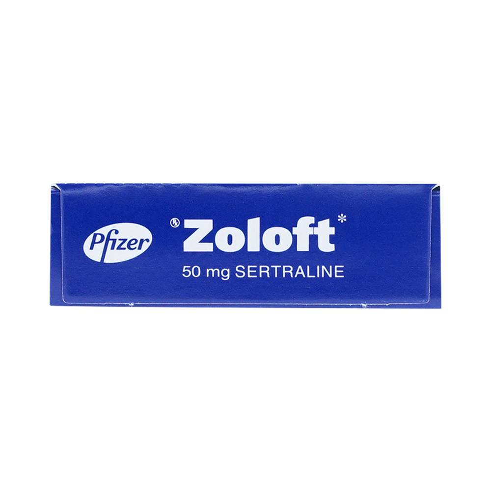Hình ảnh Thuốc Zoloft Sertraline 50mg Pfizer điều trị triệu chứng bệnh trầm cảm (1 vỉ x 30 viên)