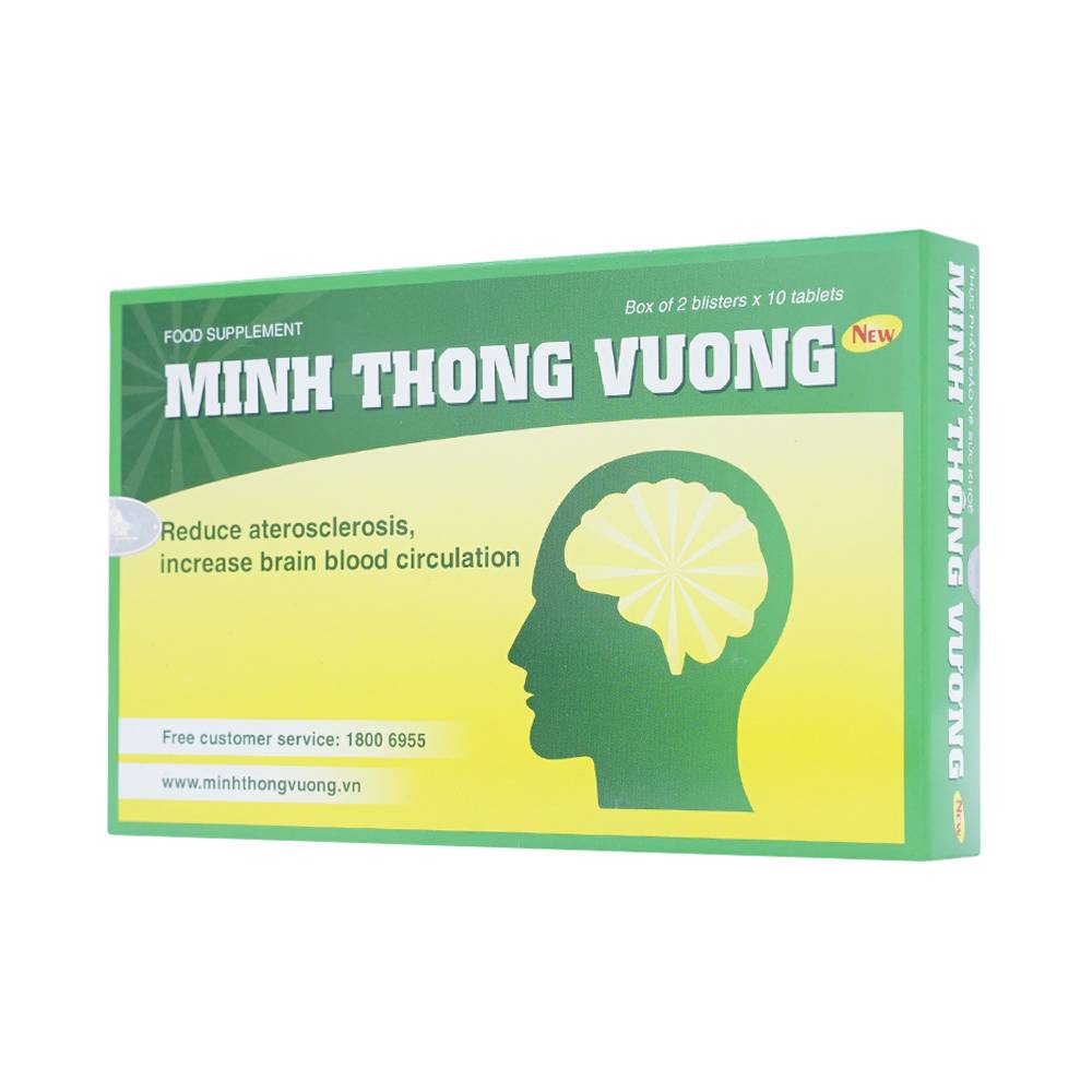 Hình ảnh Viên uống Minh Thông Vương IMC hỗ trợ giảm xơ vữa động mạch, tai biến (2 vỉ x 10 viên)