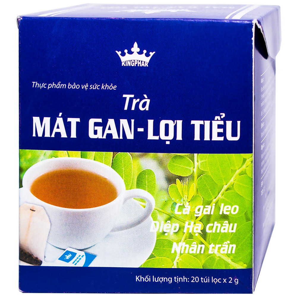 Trà Mát Gan Lợi Tiểu Kingphar tăng cường chức năng gan (20 túi x 2g)