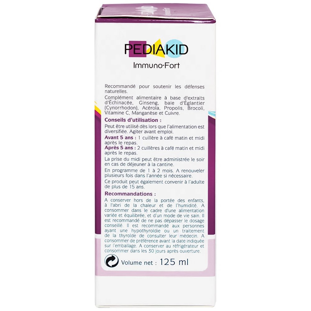 Hình ảnh Siro Pediakid Immuno-Fort hỗ trợ tăng đề kháng, giúp bảo vệ sức khỏe (125ml)