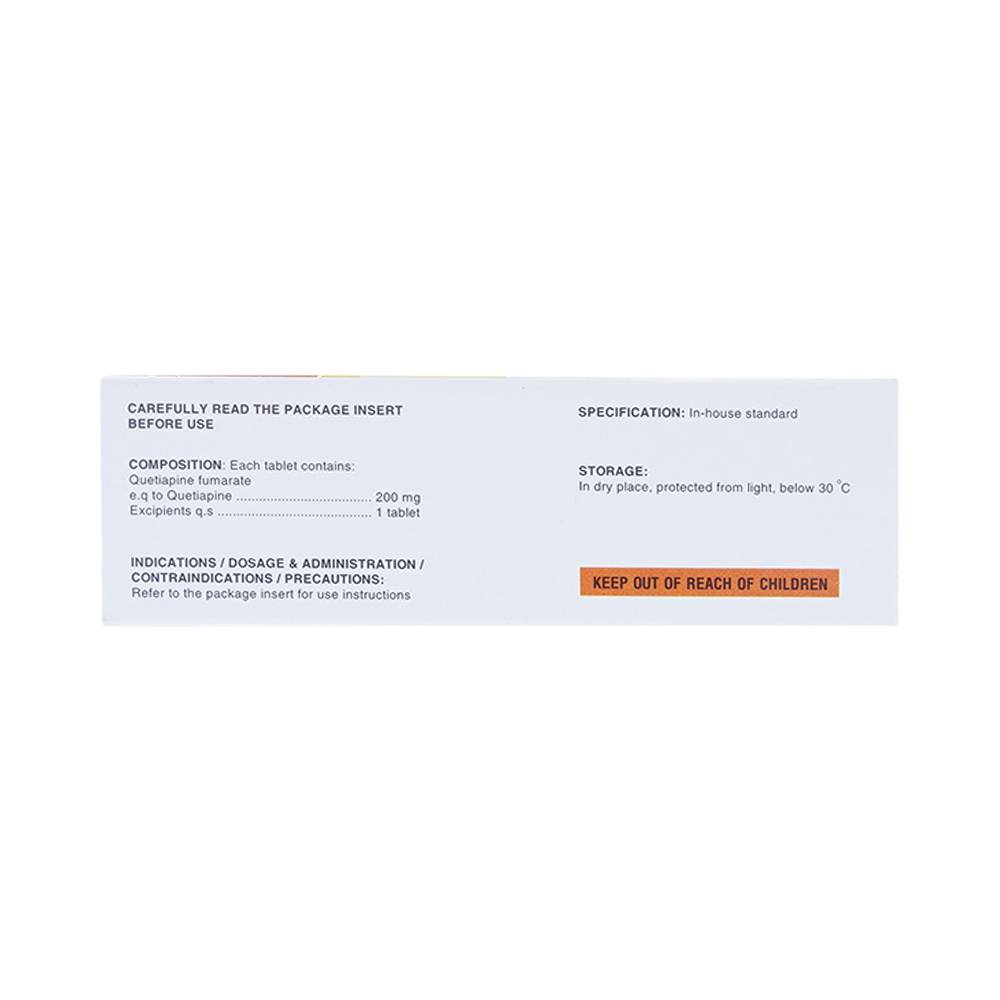 Hình ảnh Thuốc Queitoz-200 Davipharm điều trị tâm thần phân liệt (4 vỉ x 7 viên)
