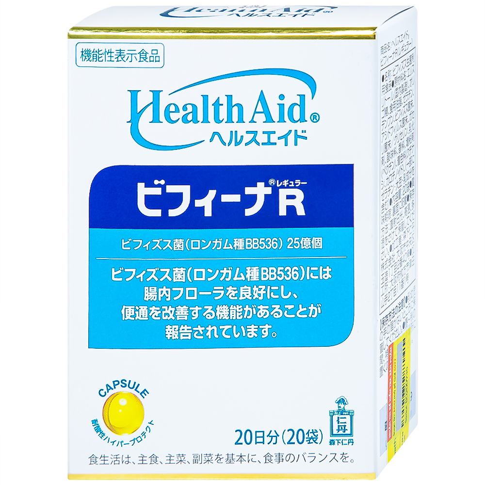 Men vi sinh Bifina R Health Aid bổ sung lợi khuẩn cho tiêu hóa, giảm rối loạn tiêu hóa, đại tràng (20 gói)