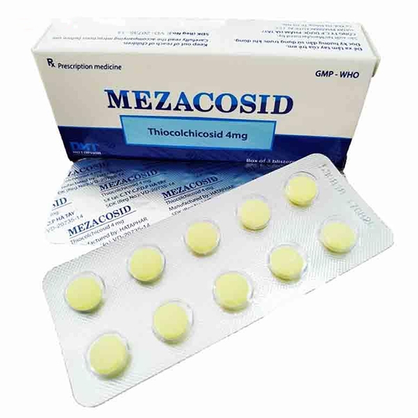 Hình ảnh Thuốc Mezacosid 4mg Hataphar điều trị thoái hóa đốt sống, vẹo cổ, đau lưng (3 vỉ x 10 viên)