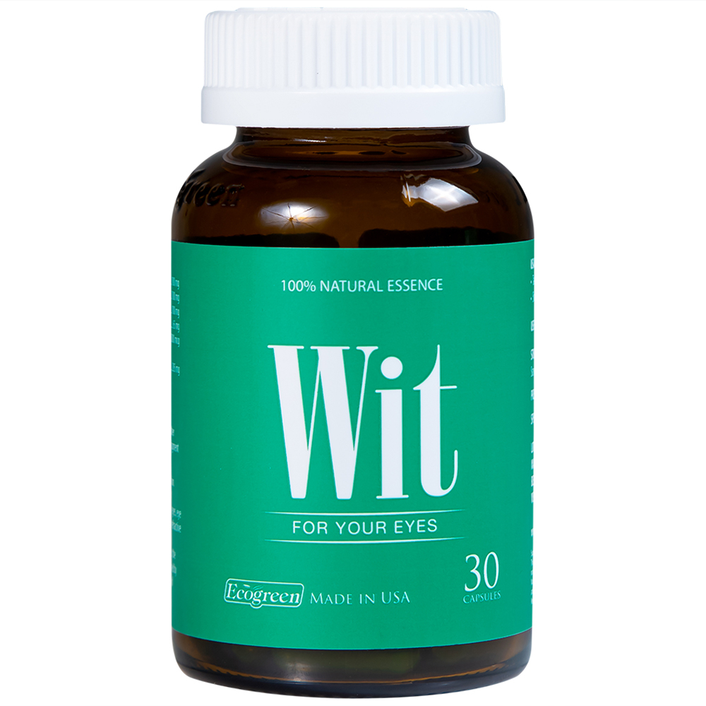 Hình ảnh Viên nang WIT For Your Eyes Ecogreen tăng cường thị lực, giảm mờ và nhòe mắt (30 viên)