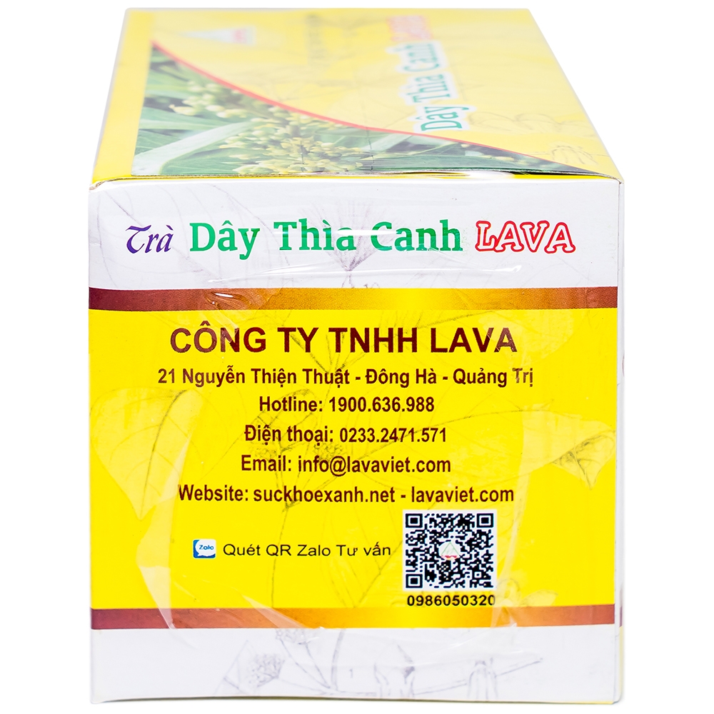 Hình ảnh Trà túi lọc Dây Thìa Canh Lava dùng cho người bệnh tiểu đường (5g x 30 túi‎)