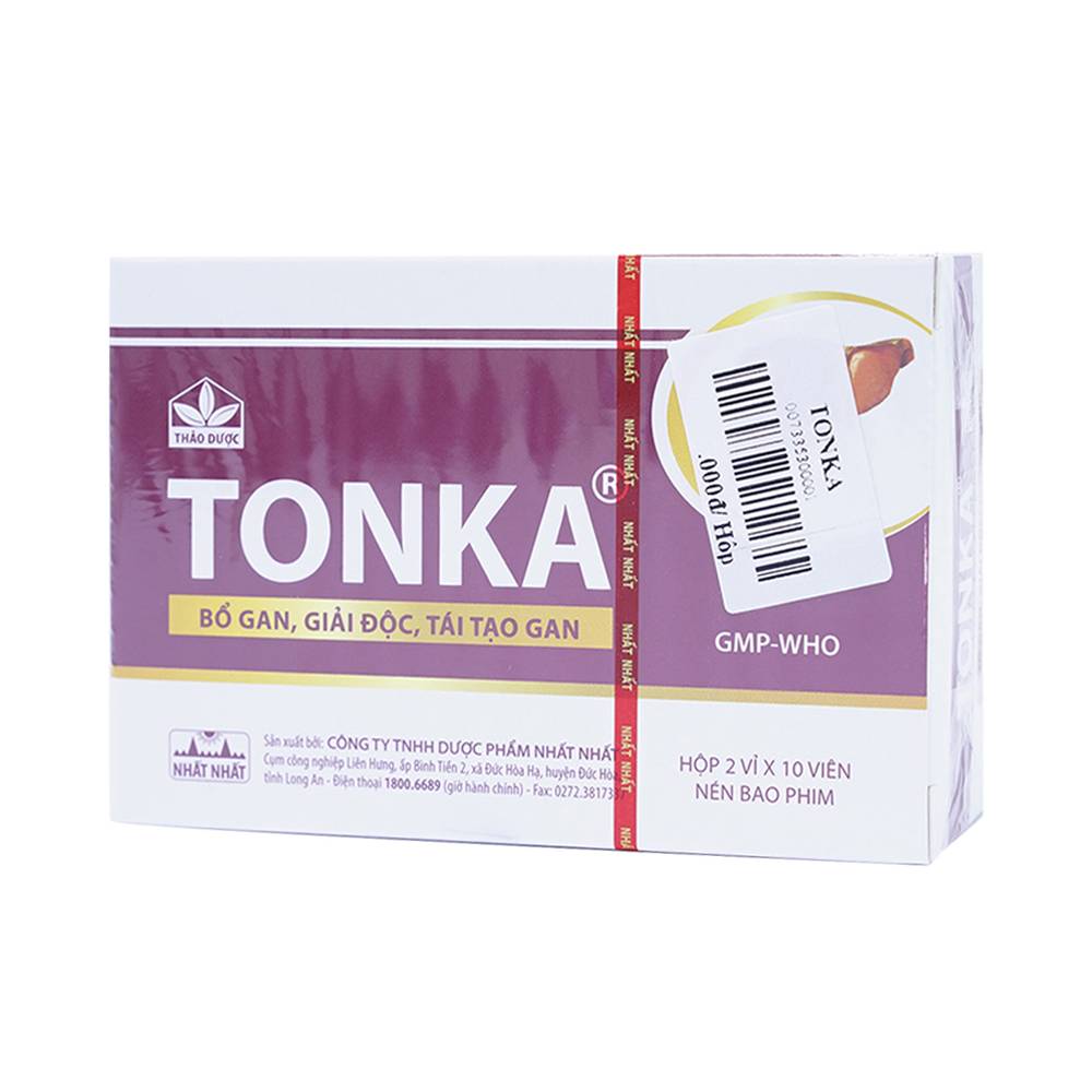 Hình ảnh Thuốc Tonka Nhất Nhất bổ gan, giải độc, tái tạo gan (2 vỉ x 10 viên)