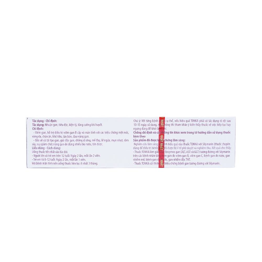 Hình ảnh Thuốc Tonka Nhất Nhất bổ gan, giải độc, tái tạo gan (2 vỉ x 10 viên)