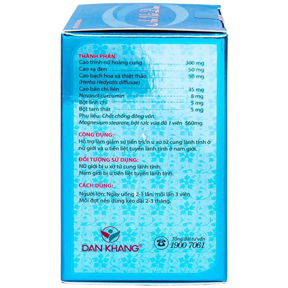 Hình ảnh Viên uống An Nữ Đan Dân Khang hỗ trợ giảm tiến triển u xơ tử cung ở nữ và u tiền liệt tuyến ở nam (60 viên)