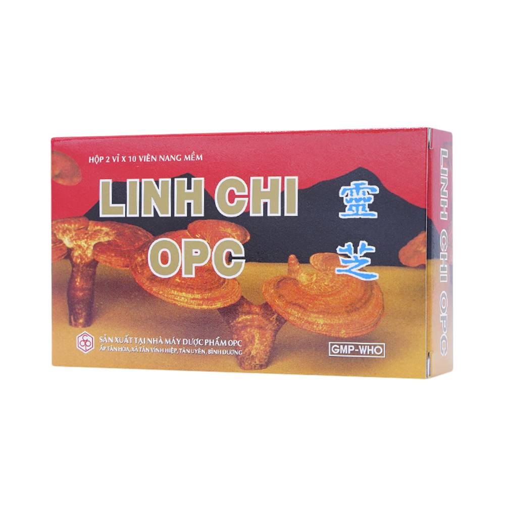 Hình ảnh Thuốc Linh Chi OPC điều hòa huyết áp, giảm cholesterol máu, giải độc gan (2 vỉ x 10 viên) 