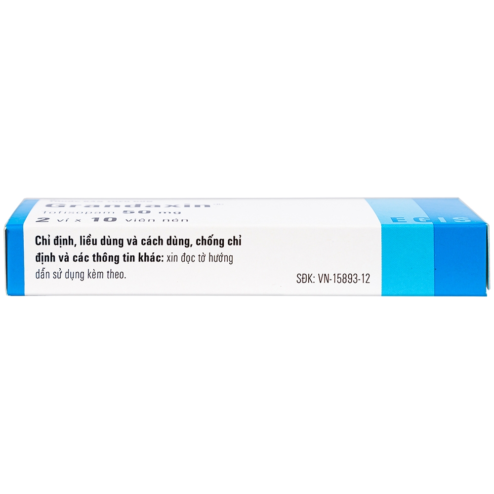 Hình ảnh Thuốc Grandaxin 50mg Egis điều trị bệnh tâm thần (2 vỉ x 10 viên)