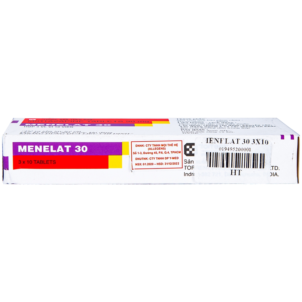 Hình ảnh Viên nén Menelat 30 Torrent điều trị bệnh trầm cảm (3 vỉ x 10 viên)