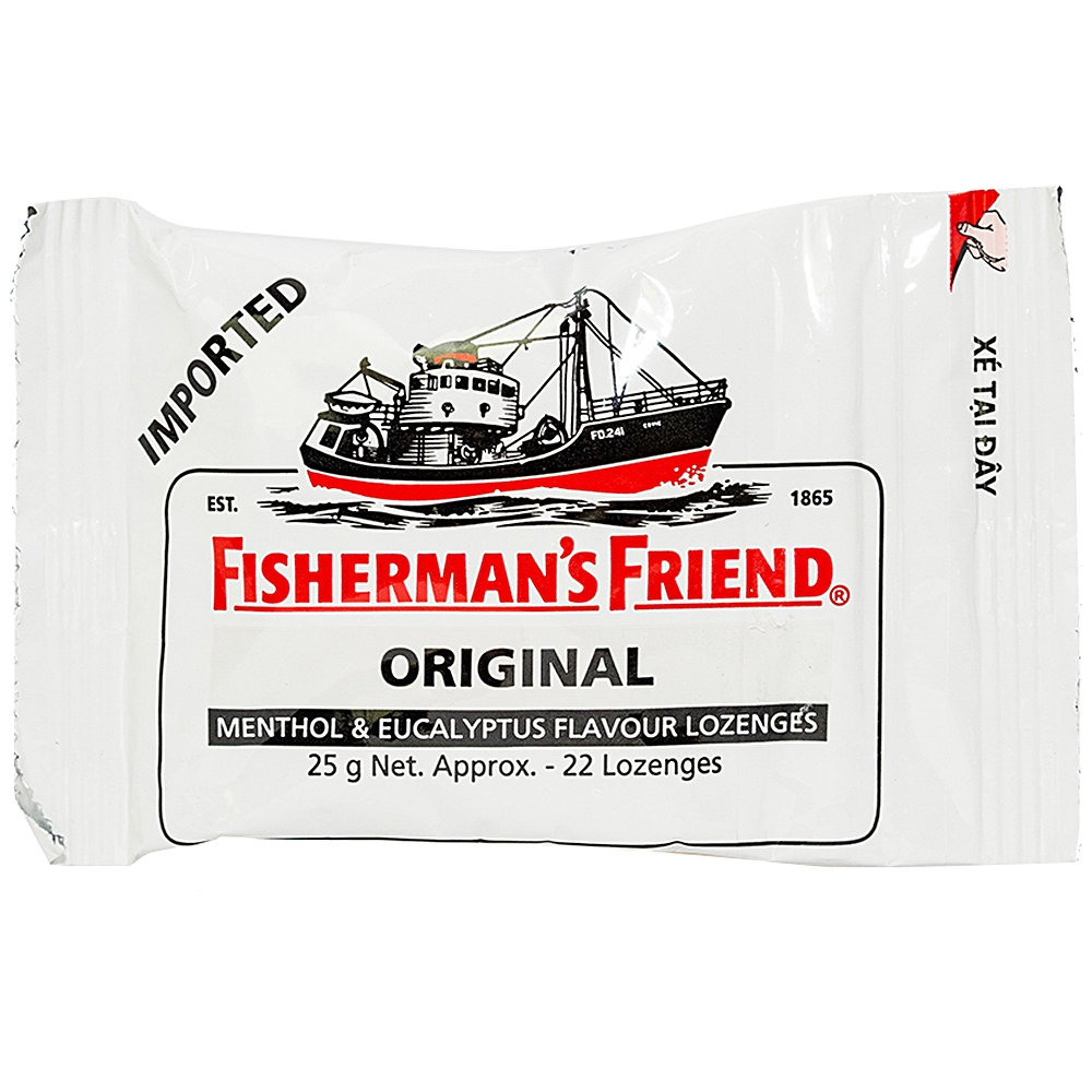 Hình ảnh Kẹo con tàu Fisherman's Friend vị khuynh diệp thông cổ, mát họng, thông mũi (25g)