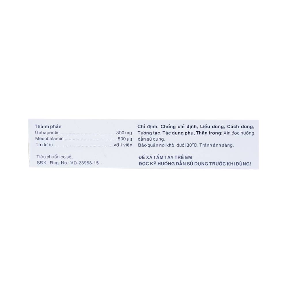 Hình ảnh Thuốc Bazato 300mg Hasan điều trị các triệu chứng đau thần kinh (3 vỉ x 10 viên)