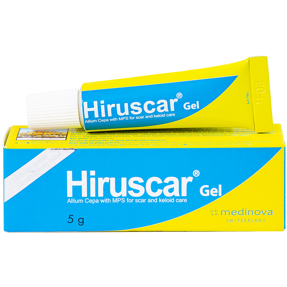 Gel Hiruscar Medinova điều trị sẹo lõm, sẹo lồi do phẫu thuật (5g)