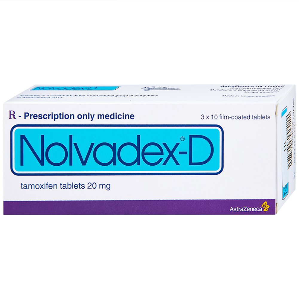 Hình ảnh Viên nén Nolvadex-D AstraZeneca điều trị ung thư vú (3 vỉ x 10 viên)