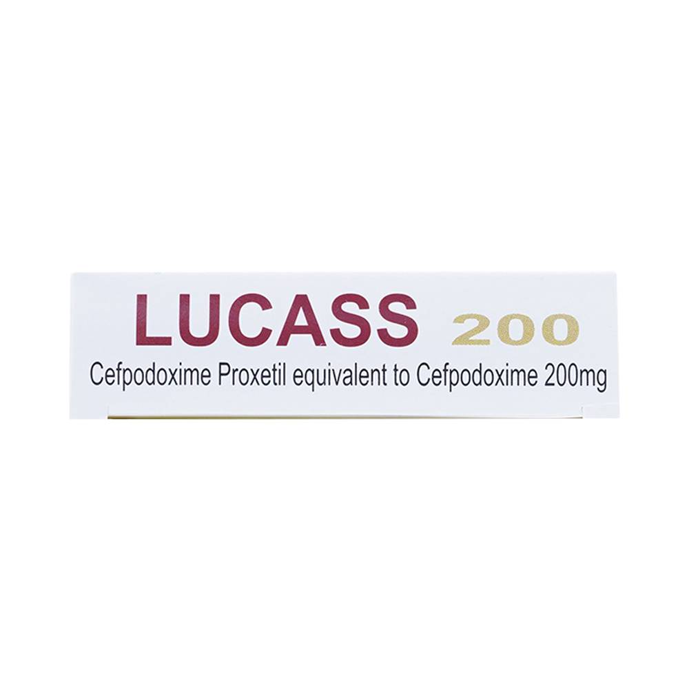 Hình ảnh Thuốc Lucass 200 Maxim điều trị viêm phổi, viêm phế quản, viêm họng (2 vỉ x 10 viên)