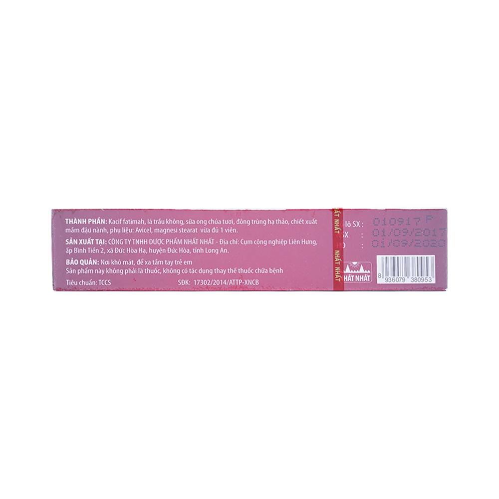 Hình ảnh Viên uống Tố Nữ Nhất Nhất giúp điều hòa kinh nguyệt, hạn chế các chứng tiền mãn kinh (1 vỉ x 10 viên)