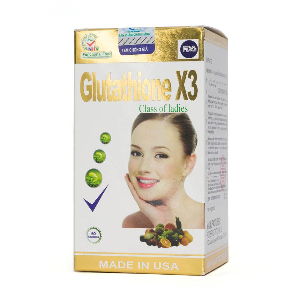 Viên uống Glutathione X3 Class Of Ladies Phytextra hỗ trợ làm đẹp da, trẻ hóa làn da (60 viên)