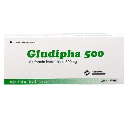 Hình ảnh Thuốc Gludipha 500 Vidipha điều trị đái tháo đường típ 2 (5 vỉ x 10 viên)