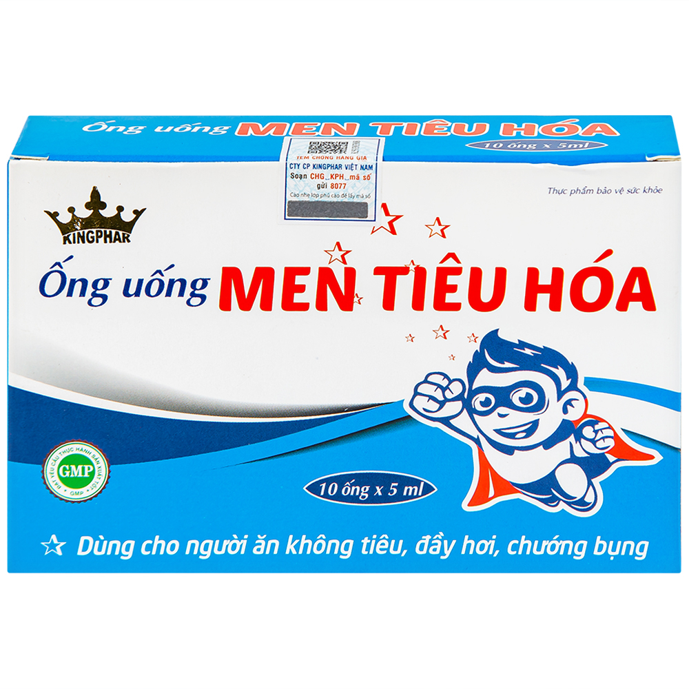 Hình ảnh Ống uống Men Tiêu Hóa Kingphar hỗ trợ giảm đầy bụng, ợ hơi, khó tiêu (10 ống x 5ml)