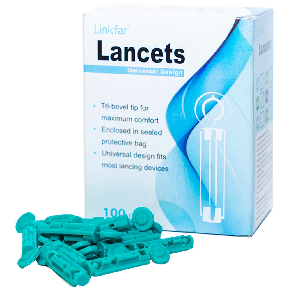 Kim lấy máu Linkfar Lancets 28g hỗ trợ lấy máu (100 cái)