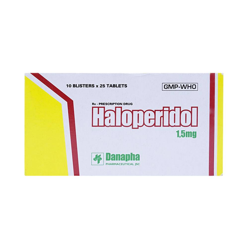Hình ảnh Thuốc Haloperidol 1.5mg Danapha điều trị các trạng thái kích động tâm thần, vận động (10 vỉ x 25 viên)
