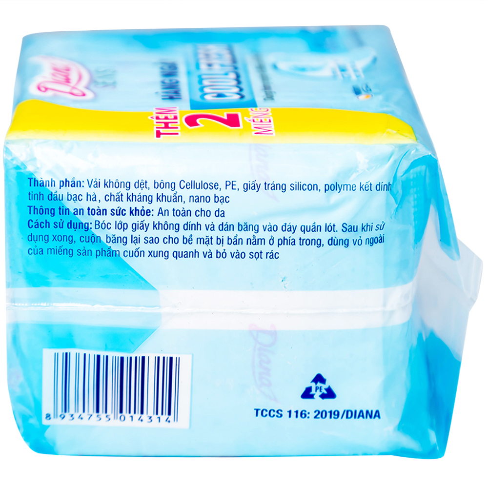 Hình ảnh Băng vệ sinh hàng ngày Diana Sensi Cool Fresh Unicharm (20 miếng)