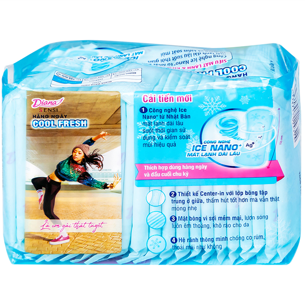 Hình ảnh Băng vệ sinh hàng ngày Diana Sensi Cool Fresh Unicharm (20 miếng)