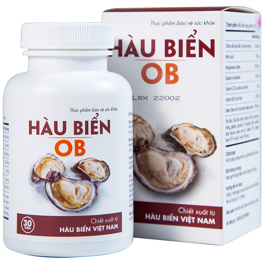 Tinh chất hàu biển OB Phil Inter Pharma hỗ trợ tăng cường sinh lực, cải thiện sinh lý nam (30 viên)