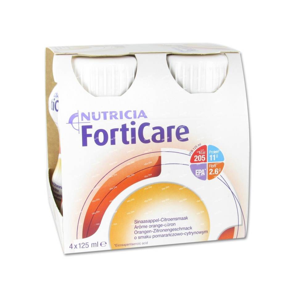 Hình ảnh Sữa Forticare Nutricia hương cam bổ sung dinh dưỡng cho cơ thể (4 chai x 125ml)