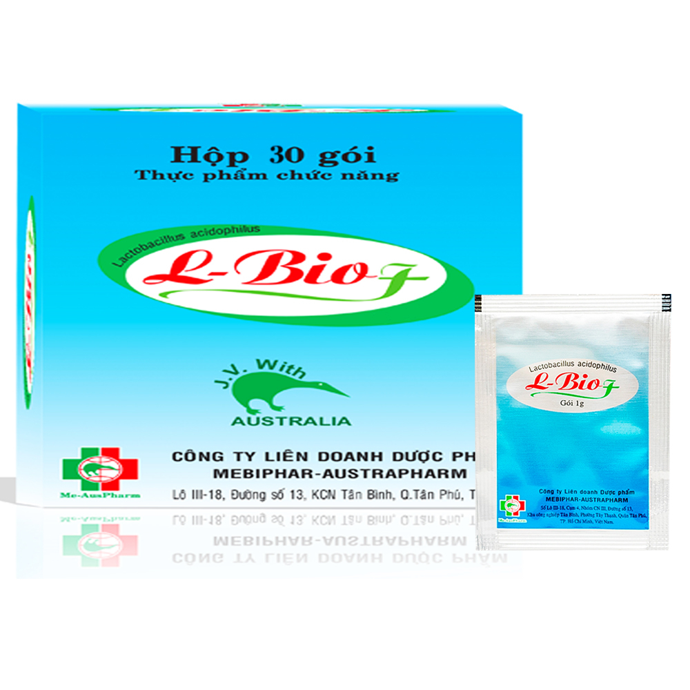 Hình ảnh Men vi sinh L-Bio-F Mebiphar bổ sung vi khuẩn đường ruột (100 gói x 1g)