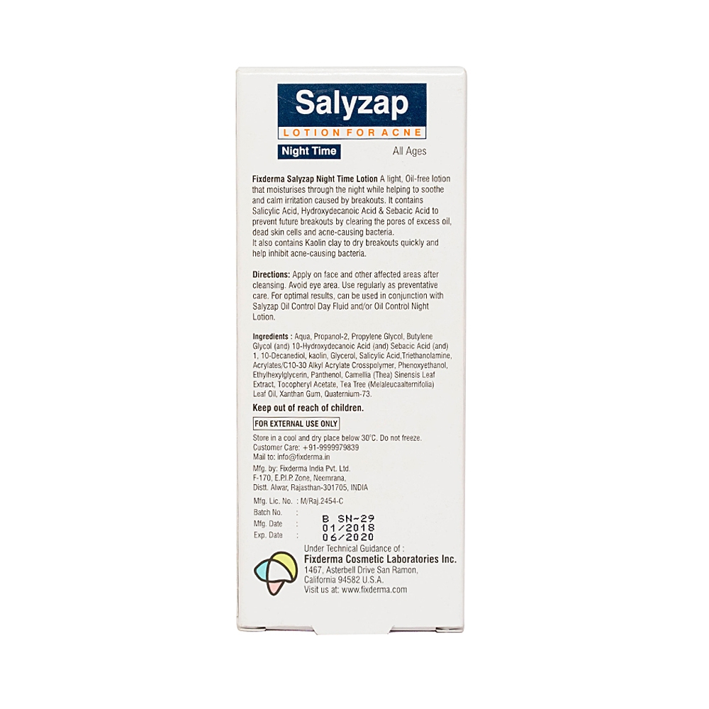 Hình ảnh Lotion Fixderma Salyzap Lotion For Acne giảm mụn, ngăn ngừa hình thành nhân mụn mới (20ml)