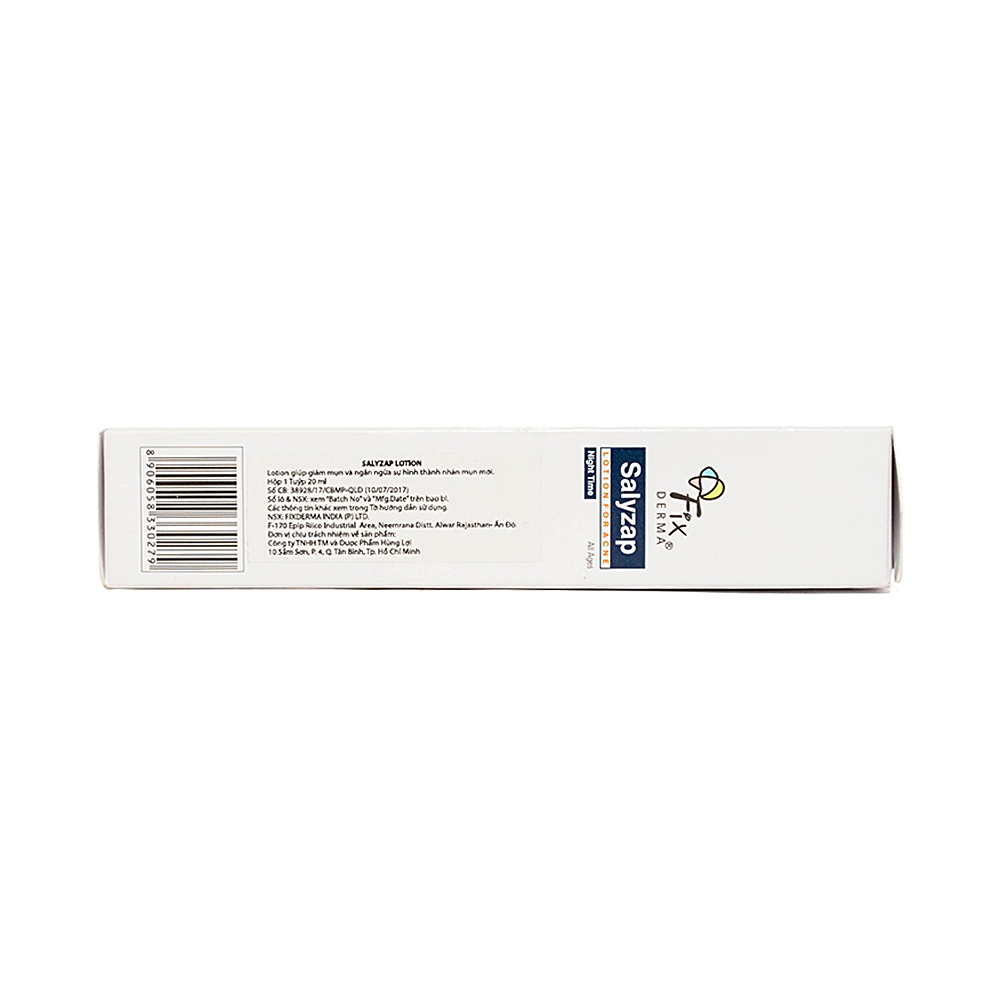 Hình ảnh Lotion Fixderma Salyzap Lotion For Acne giảm mụn, ngăn ngừa hình thành nhân mụn mới (20ml)
