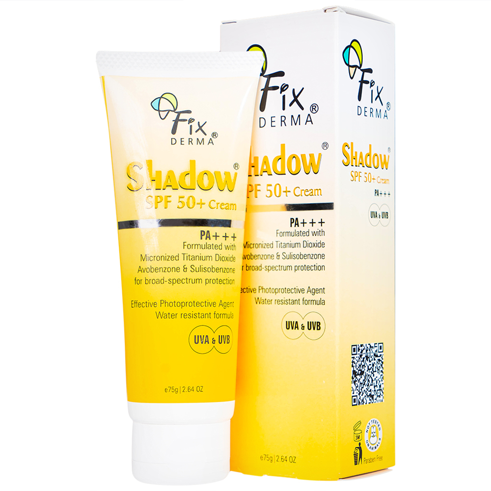 Hình ảnh Kem Fixderma Shadow SPF 50+ Cream giúp chống nắng và dưỡng ẩm (75g)