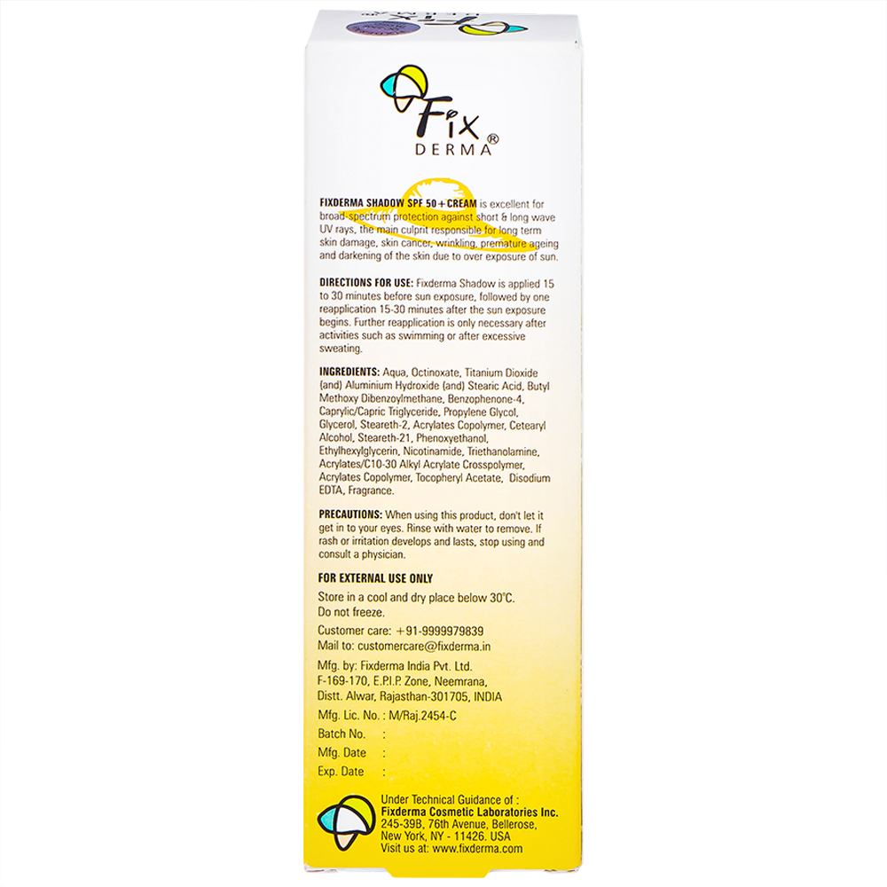 Hình ảnh Kem Fixderma Shadow SPF 50+ Cream giúp chống nắng và dưỡng ẩm (75g)