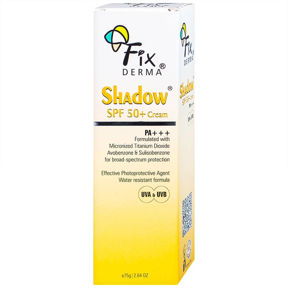 Hình ảnh Kem Fixderma Shadow SPF 50+ Cream giúp chống nắng và dưỡng ẩm (75g)