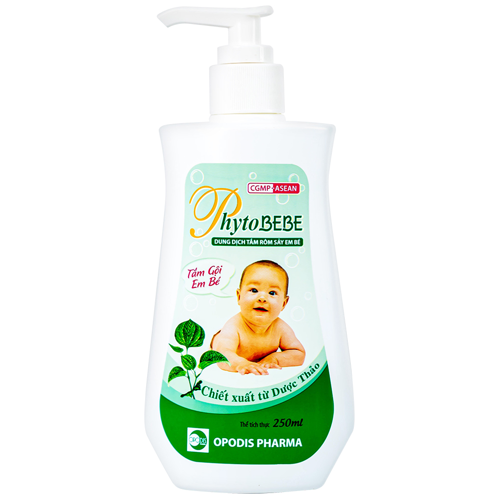 Hình ảnh Dung dịch tắm rôm sảy em bé PhytoBeBe Opodis Pharma (250ml)