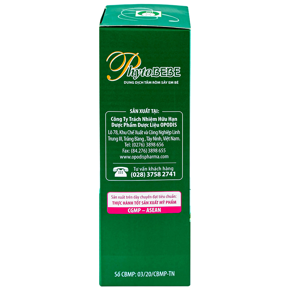 Hình ảnh Dung dịch tắm rôm sảy em bé PhytoBeBe Opodis Pharma (250ml)