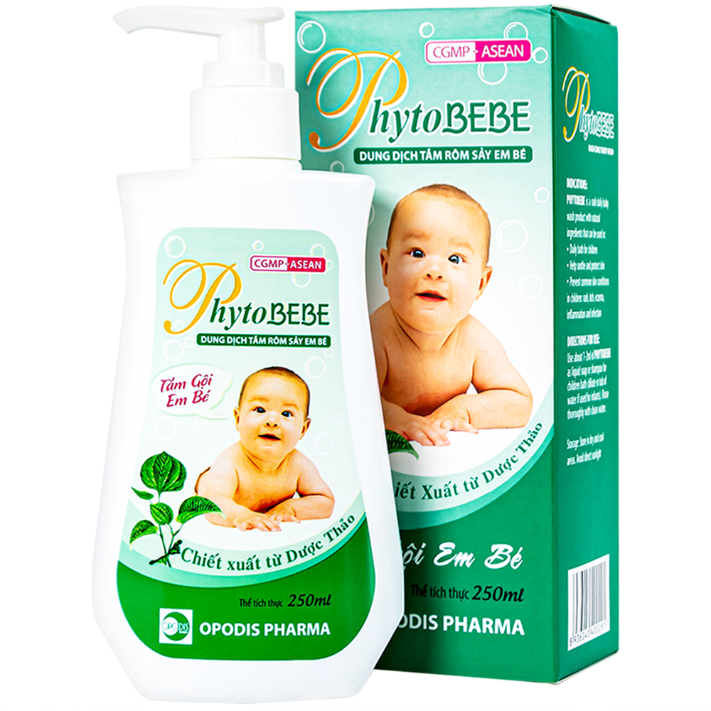 Hình ảnh Dung dịch tắm rôm sảy em bé PhytoBeBe Opodis Pharma (250ml)