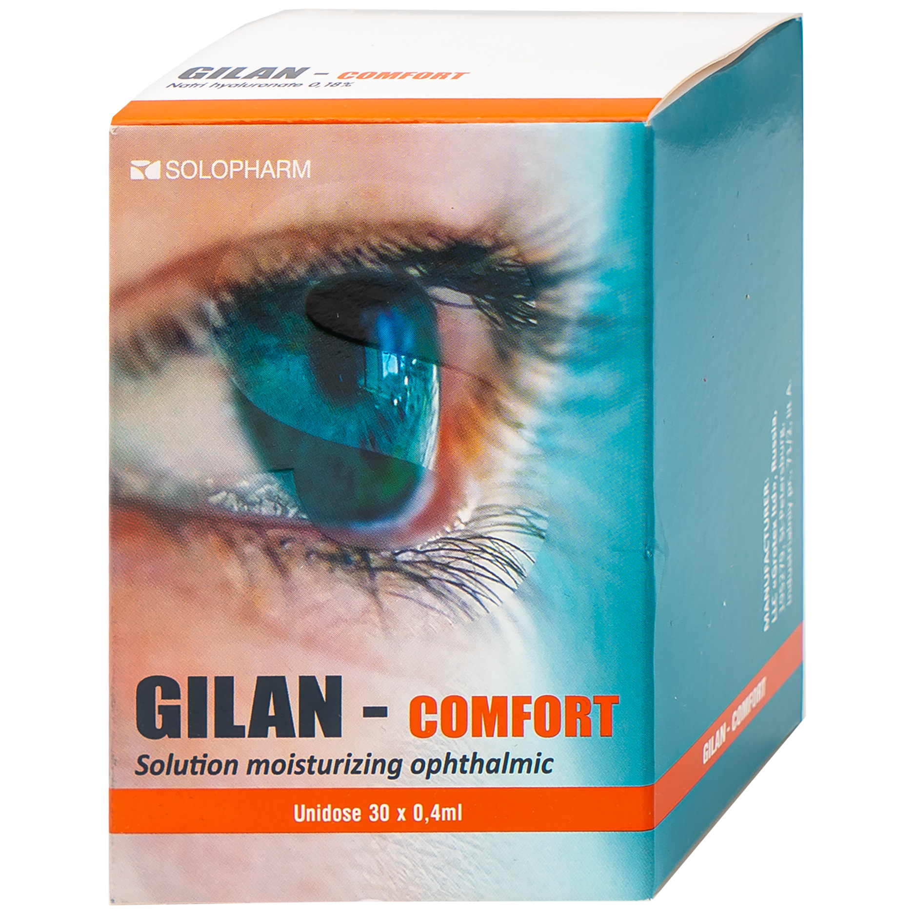 Hình ảnh Dung dịch nhỏ mắt Gilan Comfort Solopharm 0.4ml điều trị khô mắt, hội chứng Stevens Johnson (30 ống)