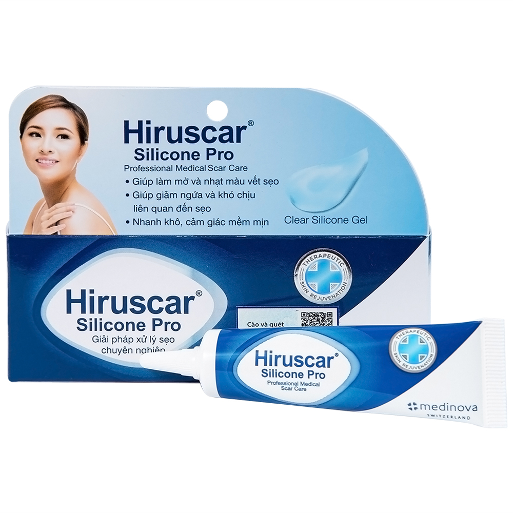 Gel bôi mờ sẹo mổ, to, lồi, phì đại Hiruscar Silicone Pro 10g