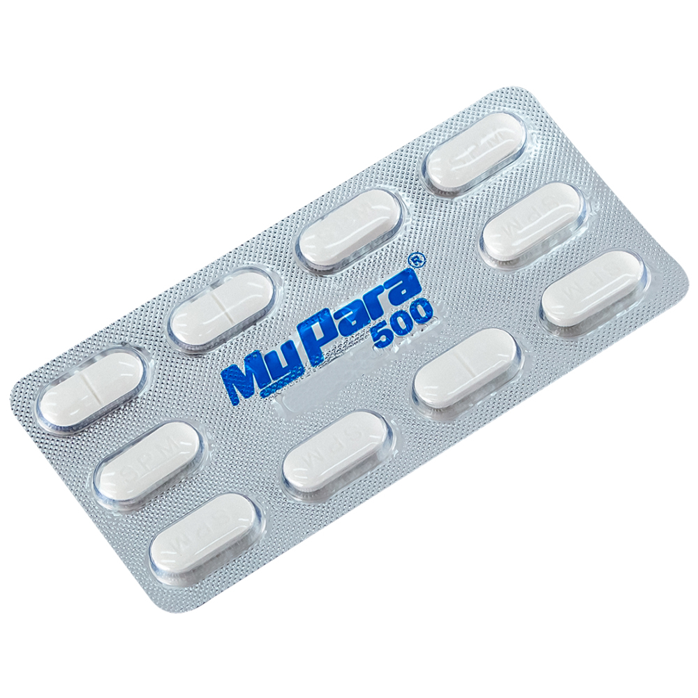Hình ảnh Thuốc My Para 500mg S.P.M hỗ trợ giảm đau hạ sốt (10 vỉ x 10 viên)	