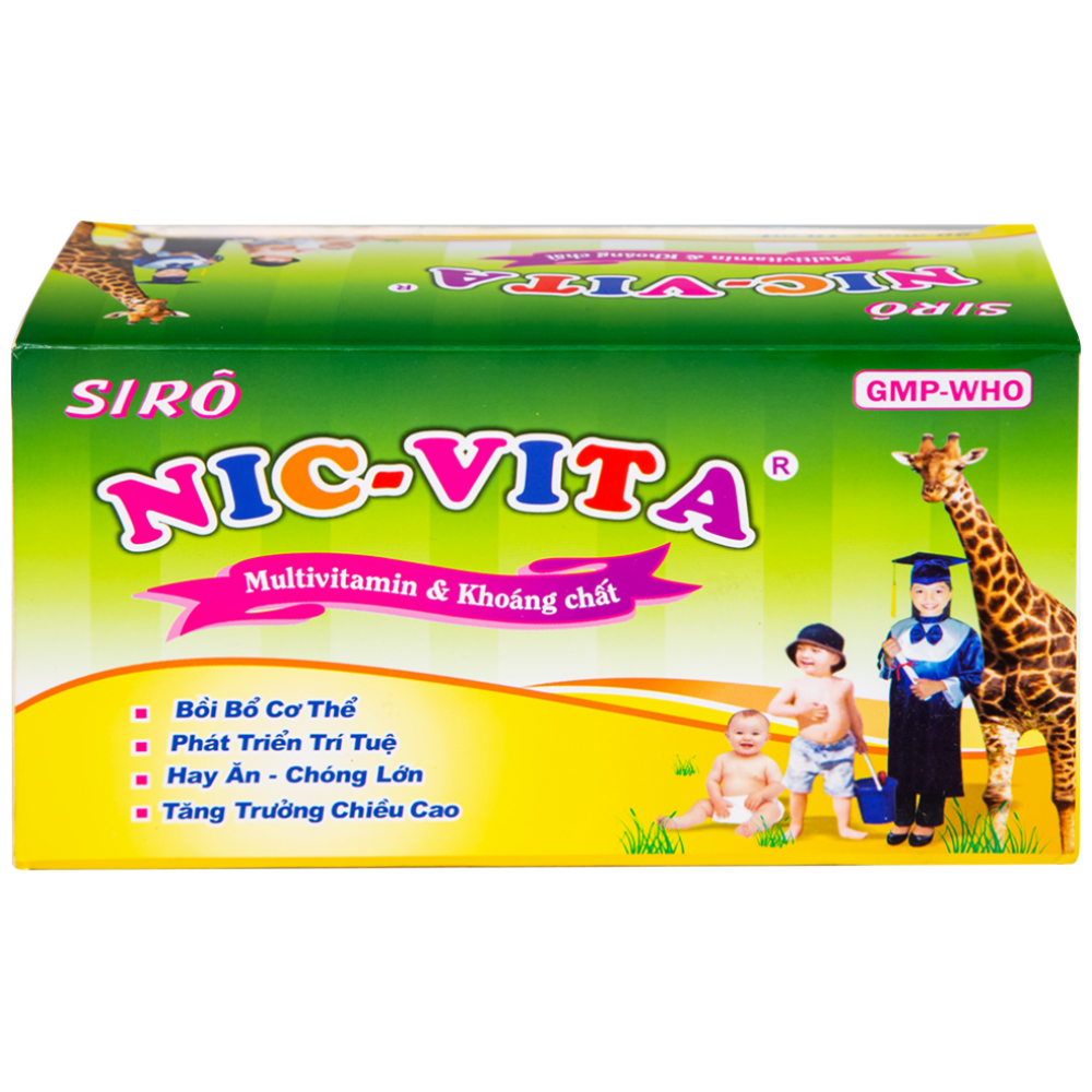 Hình ảnh Siro Nic-Vita bổ sung dinh dưỡng, phát triển chiều cao ở trẻ em (20 ống x 10ml) 