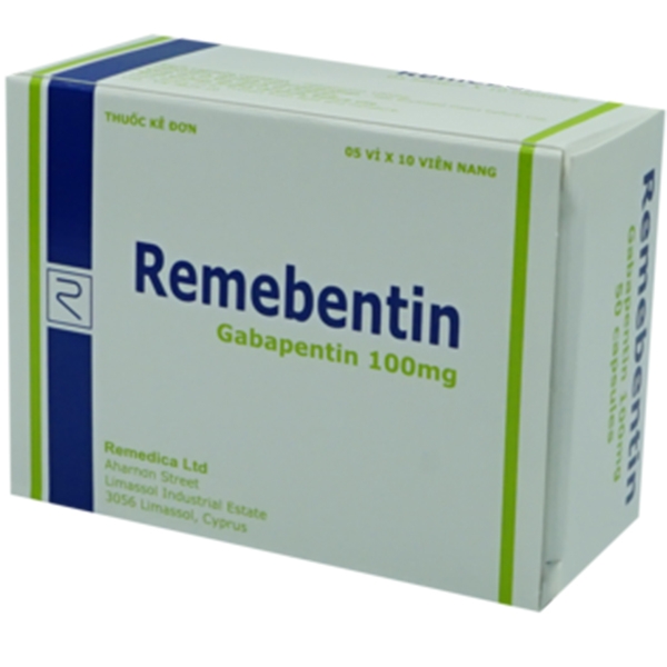 Hình ảnh Thuốc Remebentin Remedica điều trị đau do bệnh thần kinh và động kinh (5 vỉ x 10 viên)