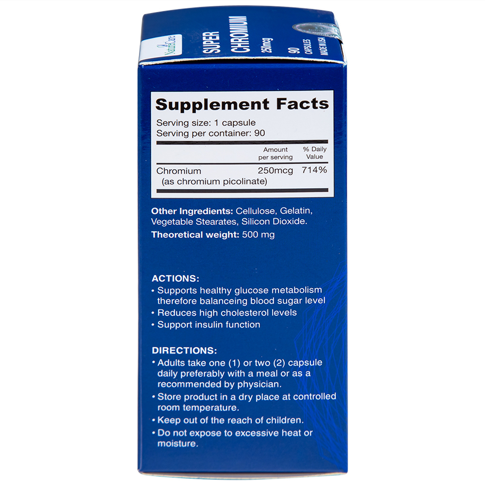 Hình ảnh Viên uống Super Chromium 250mcg NatureCare cân bằng đường huyết, giảm cholesterol (90 viên)
