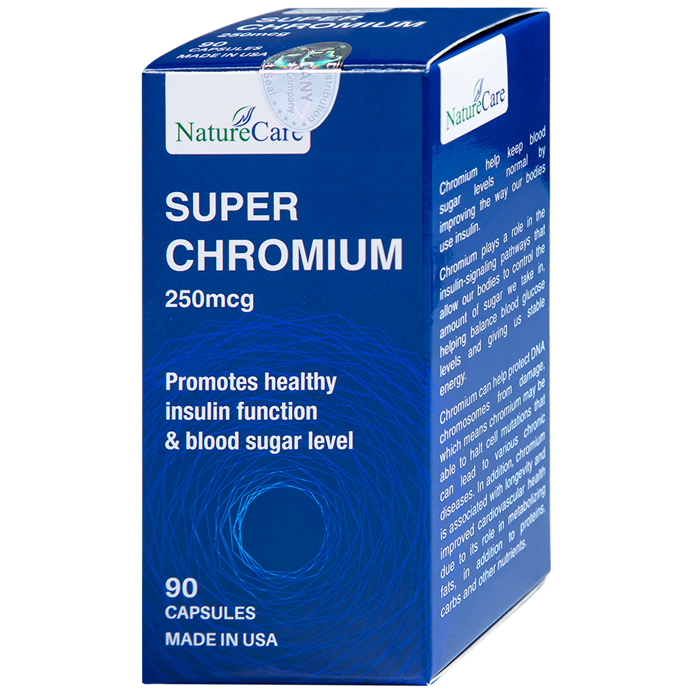 Hình ảnh Viên uống Super Chromium 250mcg NatureCare cân bằng đường huyết, giảm cholesterol (90 viên)
