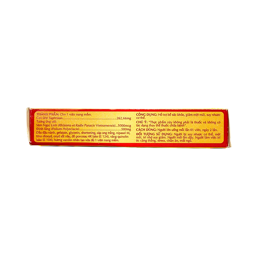 Hình ảnh Viên uống Saphraton SamSam hỗ trợ bổ sức khỏe, giảm mệt mỏi (2 vỉ x 10 viên)
