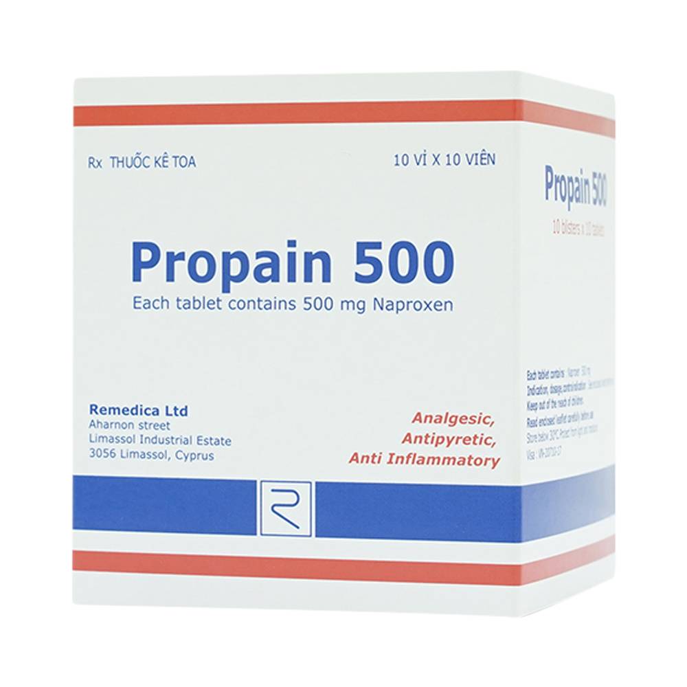 Hình ảnh Thuốc Propain 500 Remedica điều trị viêm khớp dạng thấp (10 vỉ x 10 viên)